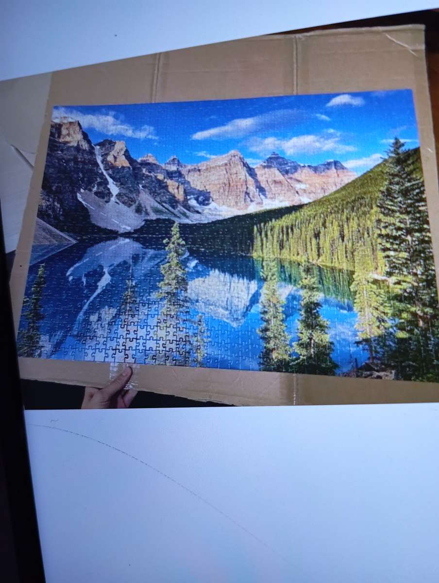 Górskie jezioro puzzle online ze zdjęcia