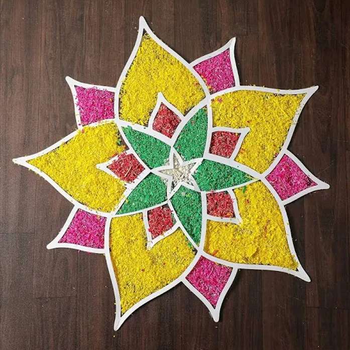 Diwali Rangoli 1 puzzle online ze zdjęcia
