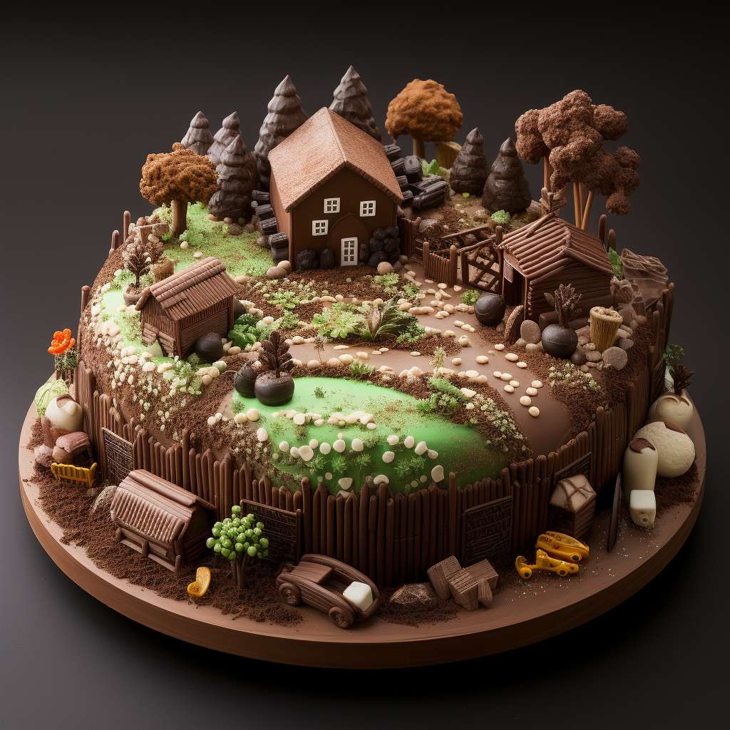 farma ciast czekoladowych puzzle online