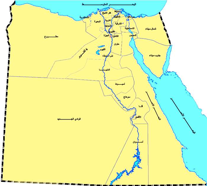 mapa Egiptu puzzle online