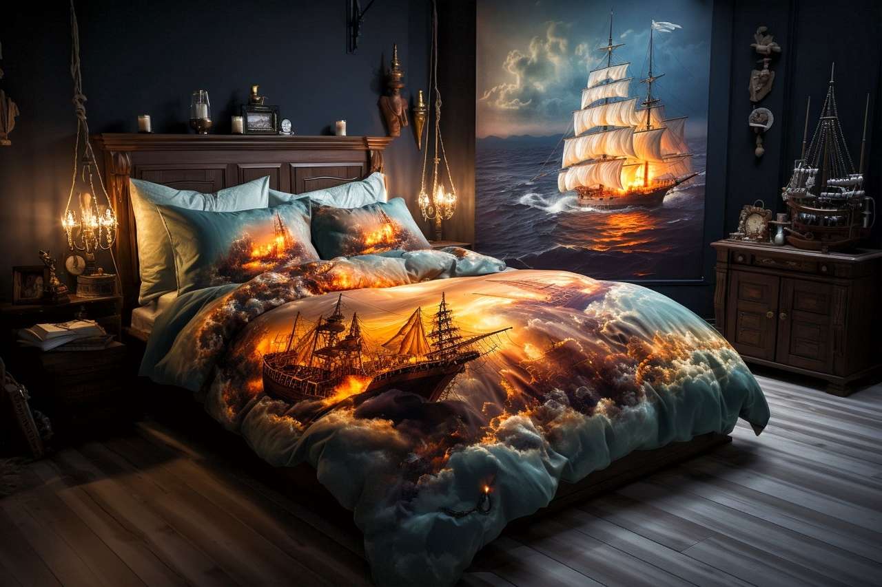 Sypialnia piratów puzzle online ze zdjęcia