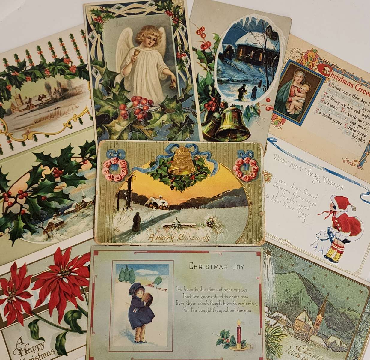 zabytkowe pocztówki świąteczne puzzle online