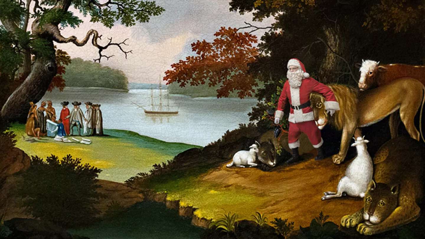 malowanie Świętego Mikołaja puzzle online