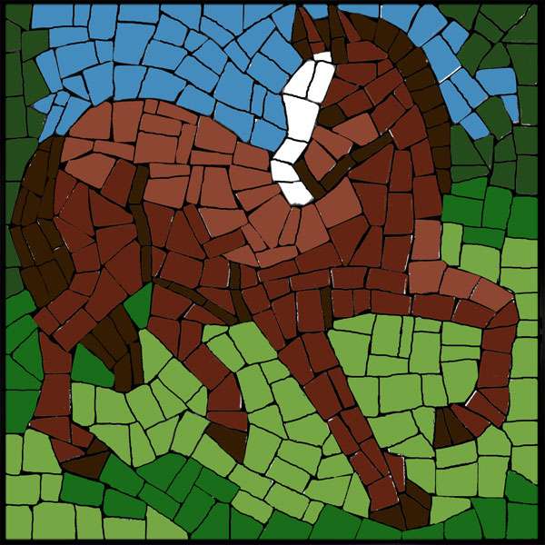 mozaika z koniem puzzle online