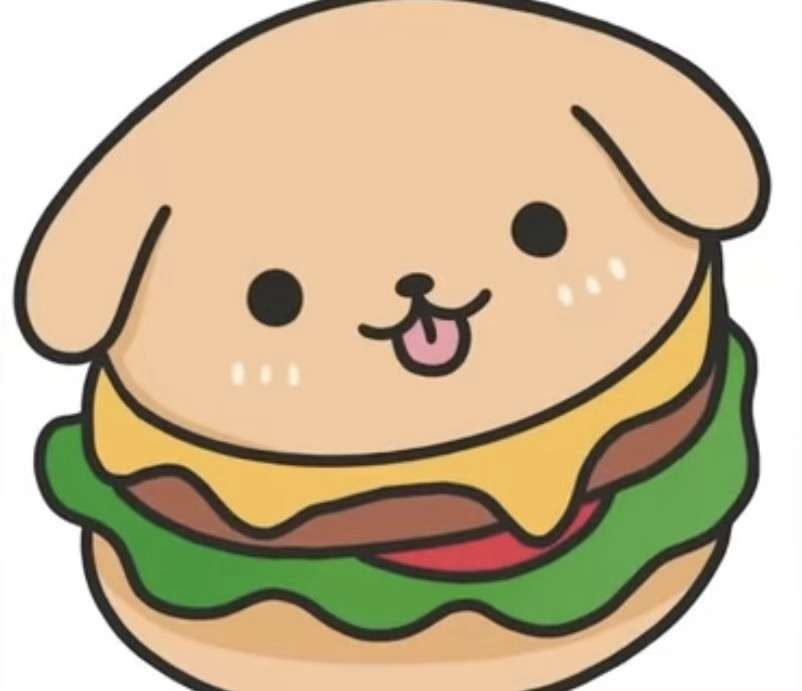 Burgerowy pies puzzle online