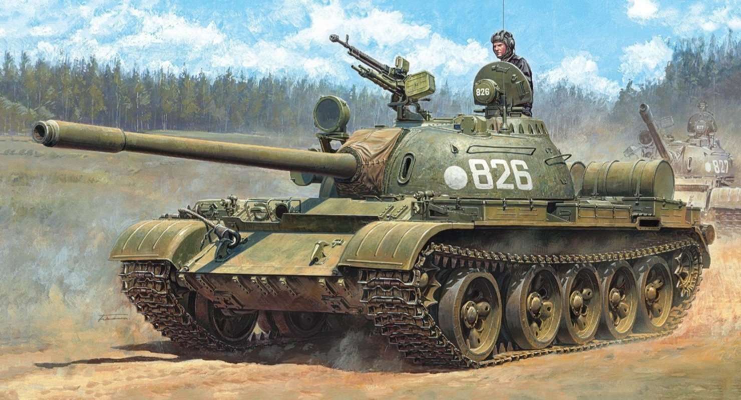 Radziecki czołg T-55 puzzle online ze zdjęcia