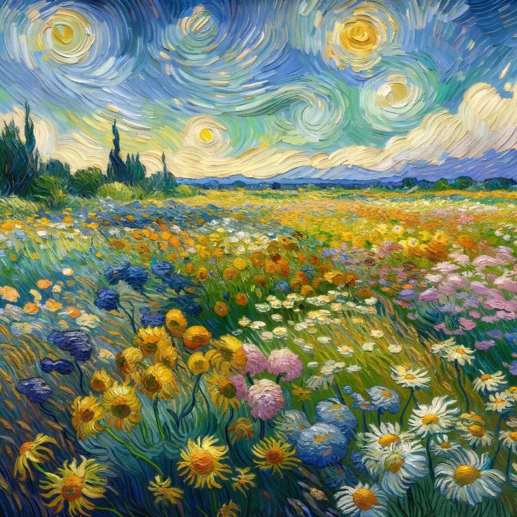 kwiat gogh puzzle online