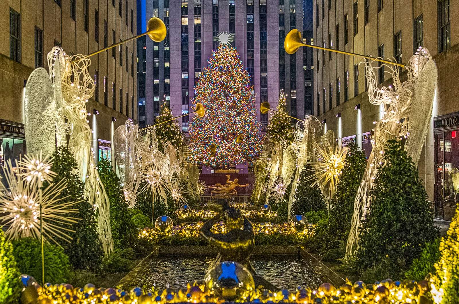 Święta Bożego Narodzenia w Rockefeller Center puzzle online ze zdjęcia