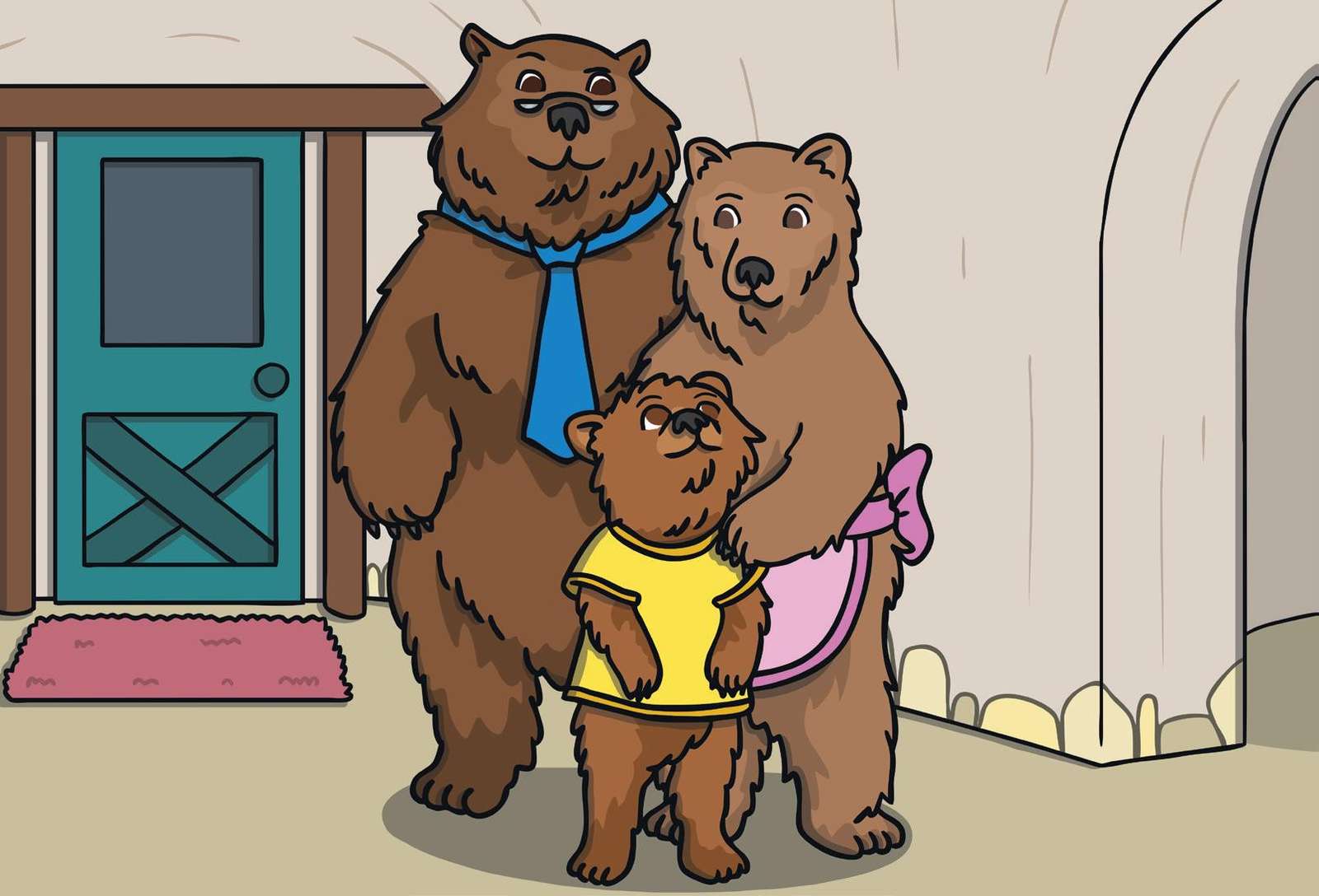 3 niedźwiedzie (Złotowłosa) puzzle online ze zdjęcia