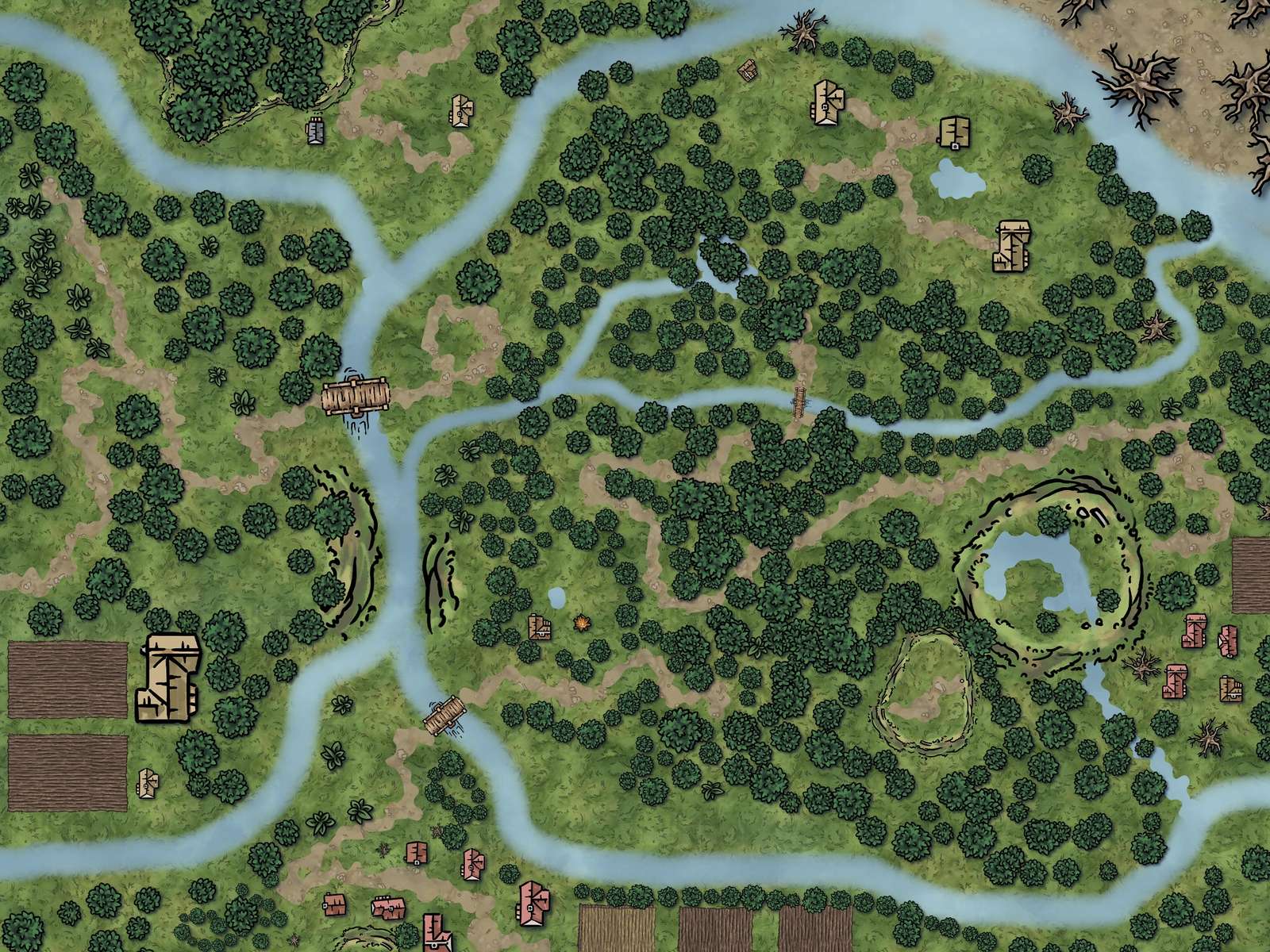 mapę lasu puzzle online ze zdjęcia