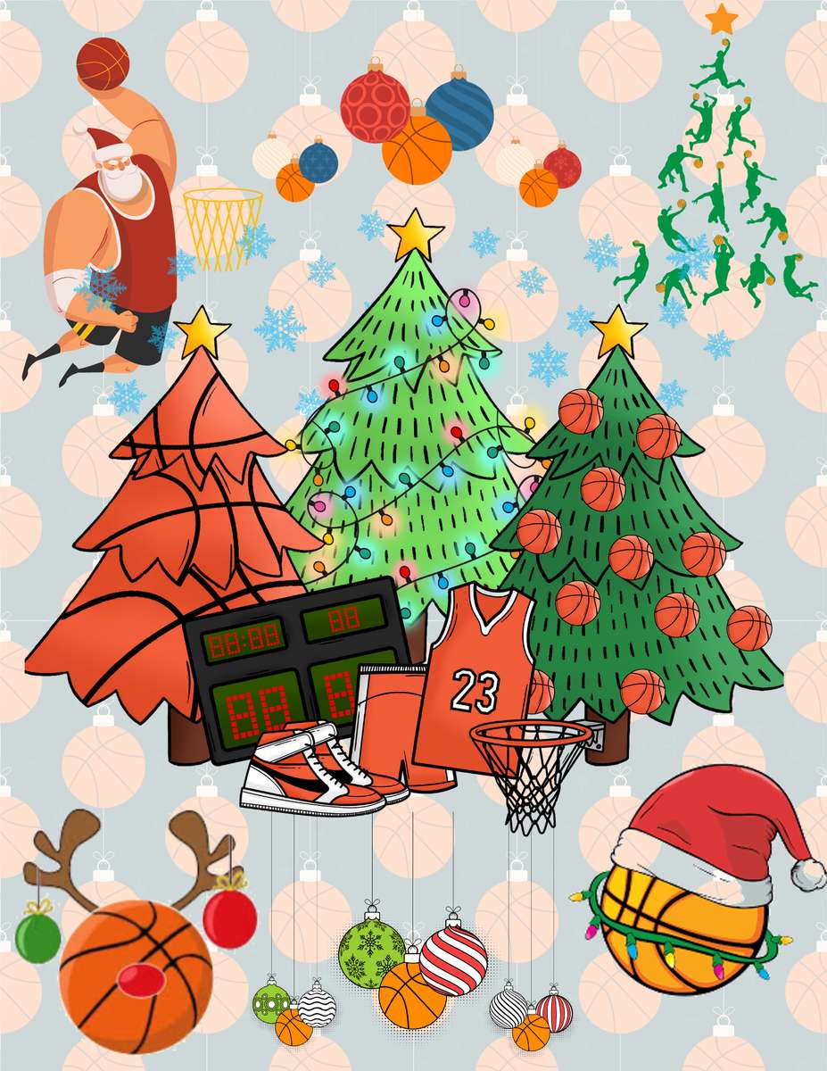 Koszykarskie Święta Bożego Narodzenia puzzle online ze zdjęcia