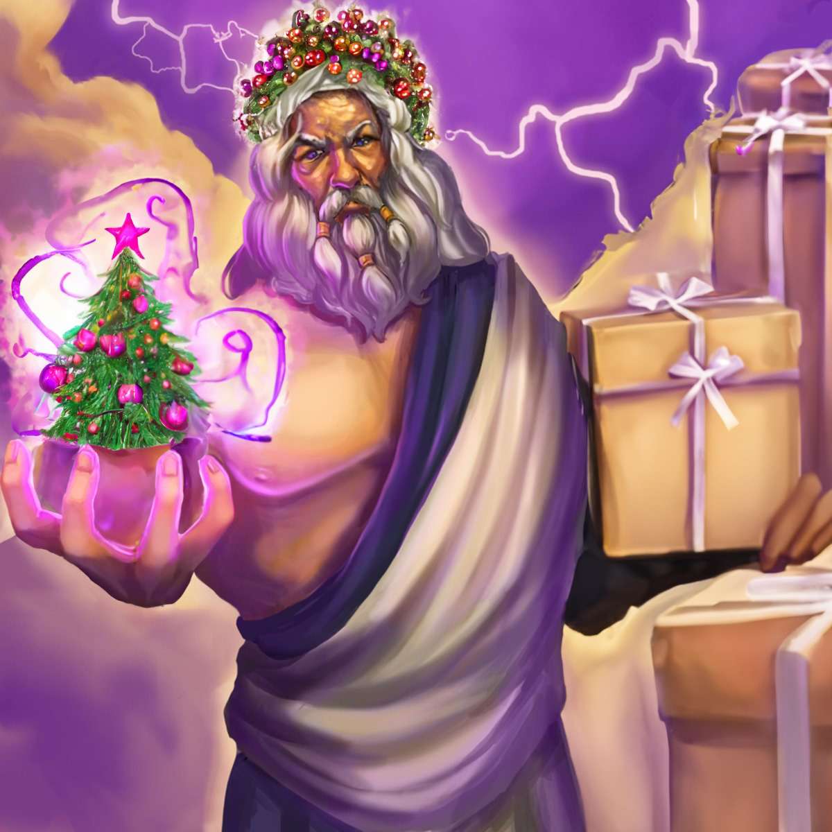 Świąteczny Zeus puzzle online ze zdjęcia