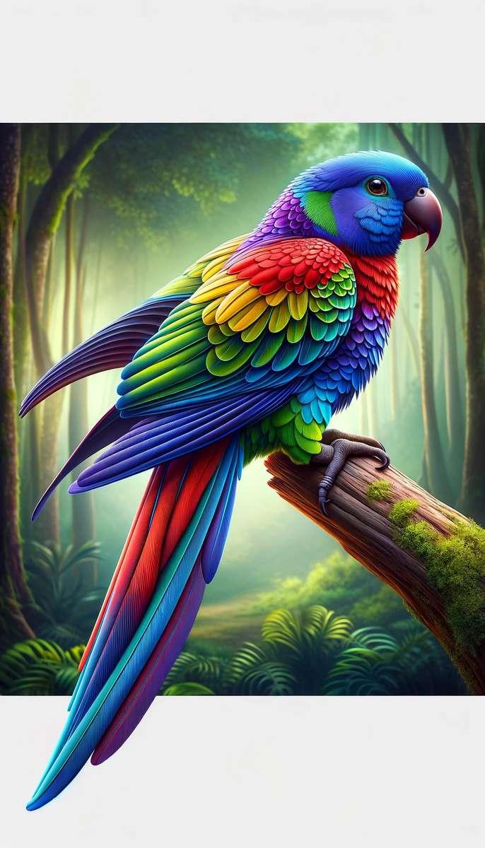żywe kolorowe papugi puzzle online ze zdjęcia