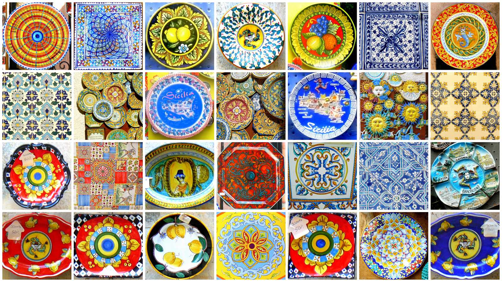 Sycylijskie wzory puzzle online ze zdjęcia