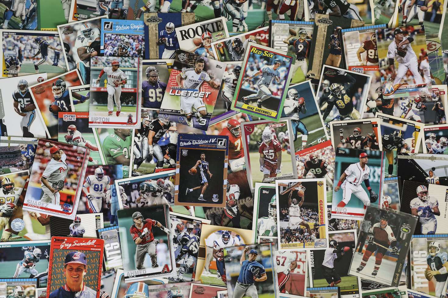 Kolekcja kart sportowych puzzle online ze zdjęcia