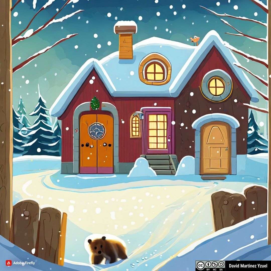 Zimowy Dom Niedźwiedzia puzzle online ze zdjęcia