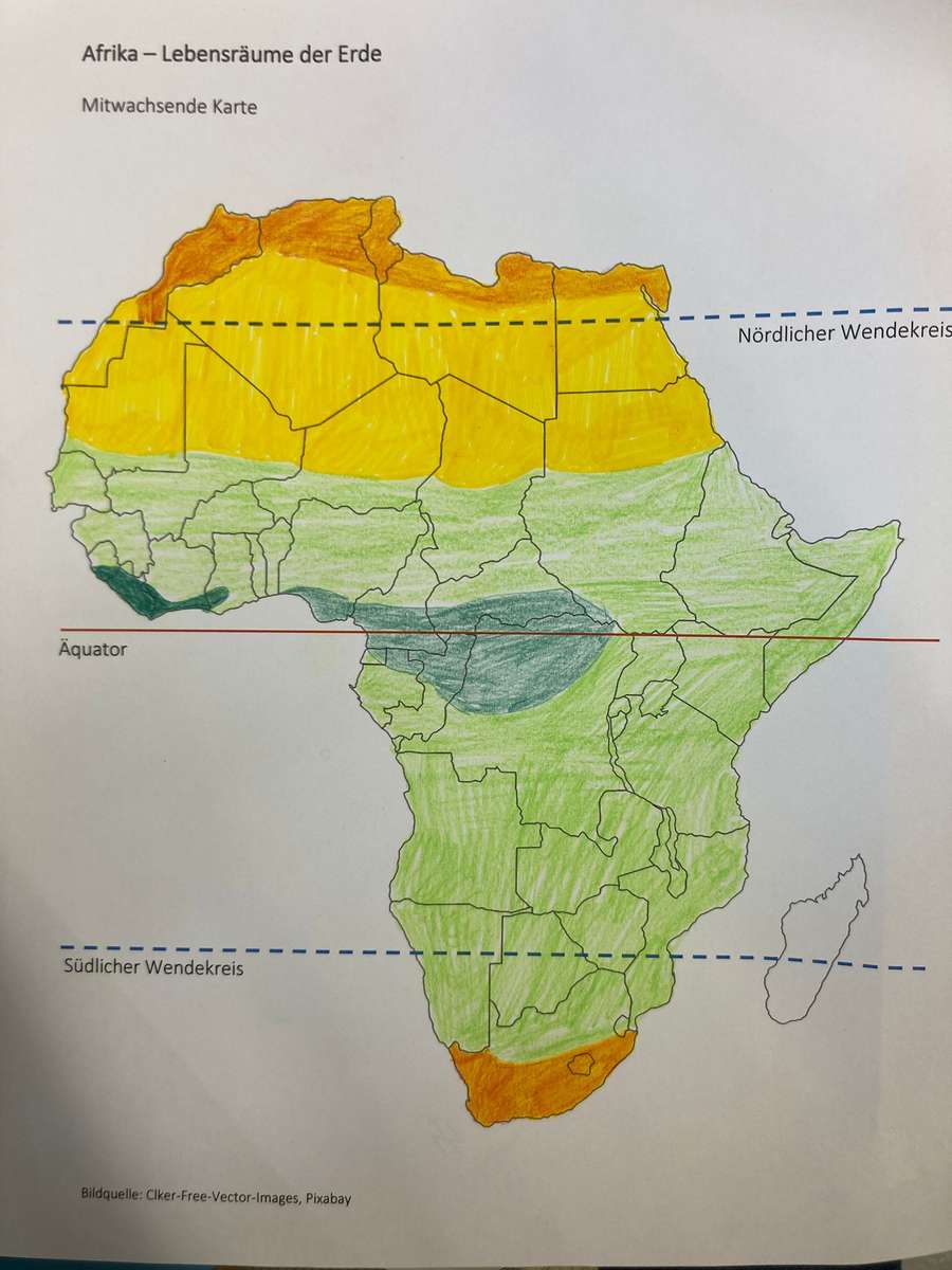 Strefy klimatyczne Afryka puzzle online ze zdjęcia