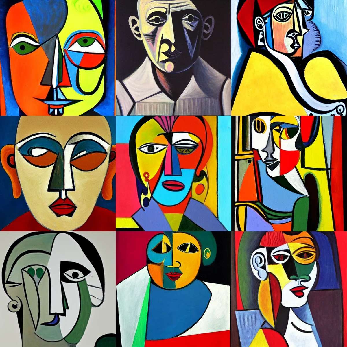 Picasso w stylu Picassa puzzle online ze zdjęcia