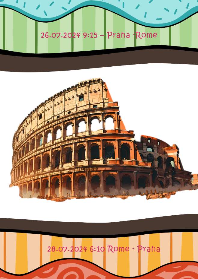 Bilet do Rzymu puzzle online ze zdjęcia