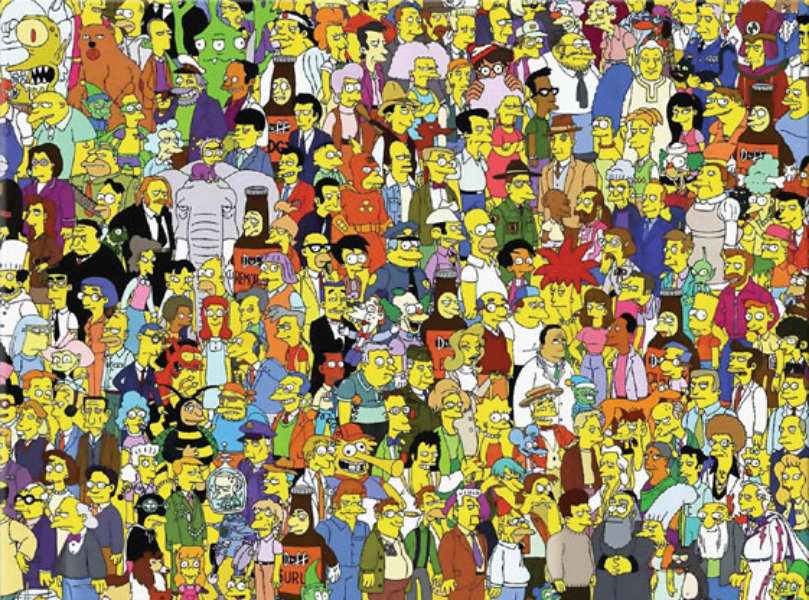 Montaż Simpsonów puzzle online ze zdjęcia