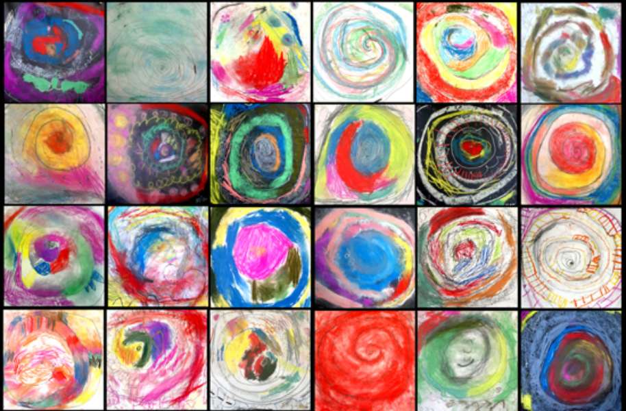 Streszczenie pastelowe spirale puzzle online
