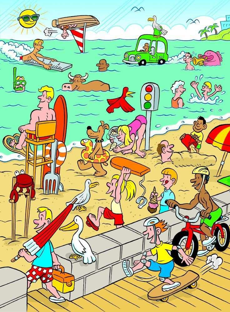 Dzień na plaży puzzle online