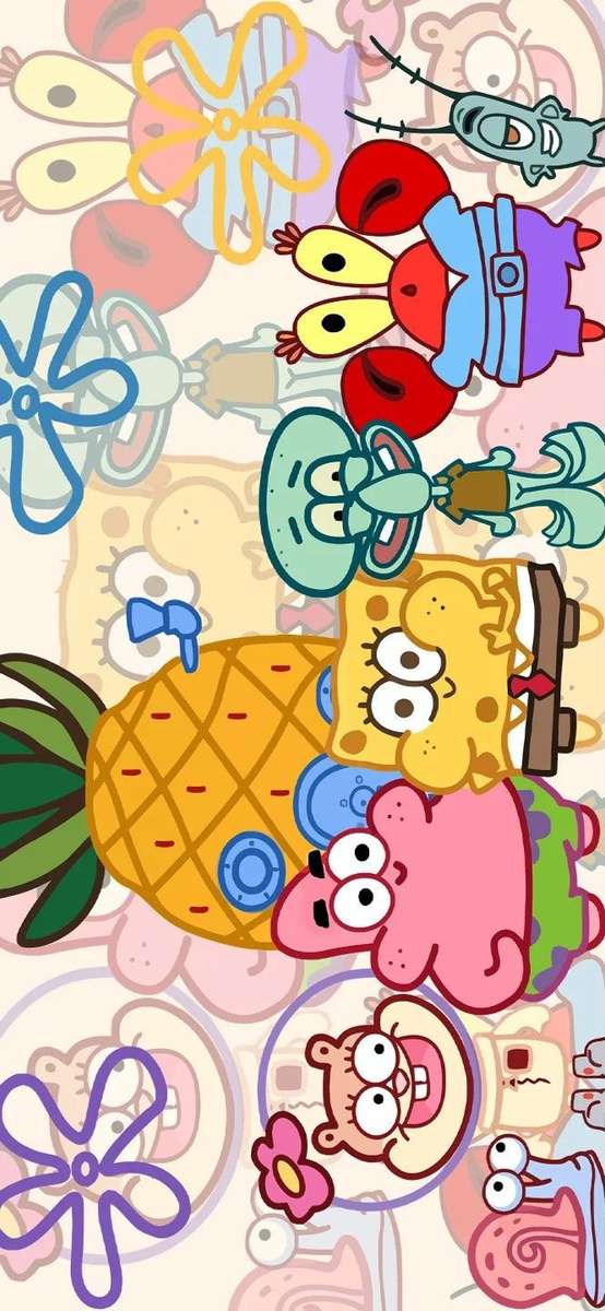 Puzzle rodziny SpongeBoba puzzle online ze zdjęcia
