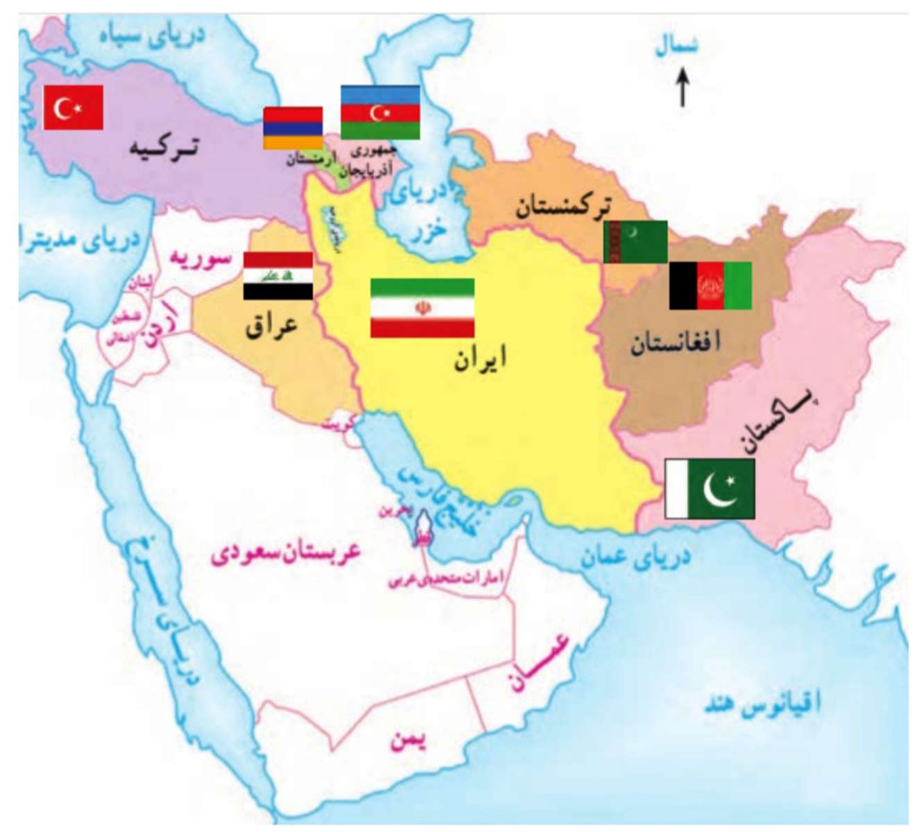 mapa Iranu puzzle online ze zdjęcia