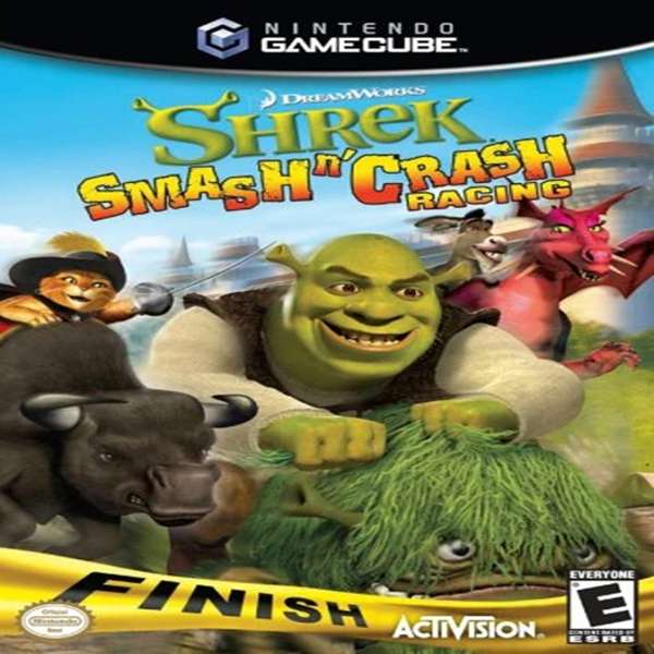 Wyścigi Shrek Smash Crash puzzle online ze zdjęcia