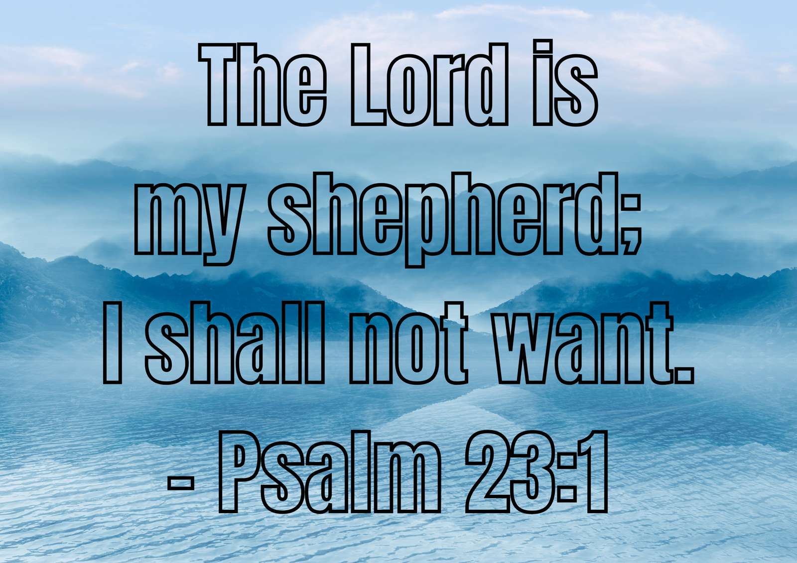 Psalm 23: 1 puzzle online ze zdjęcia
