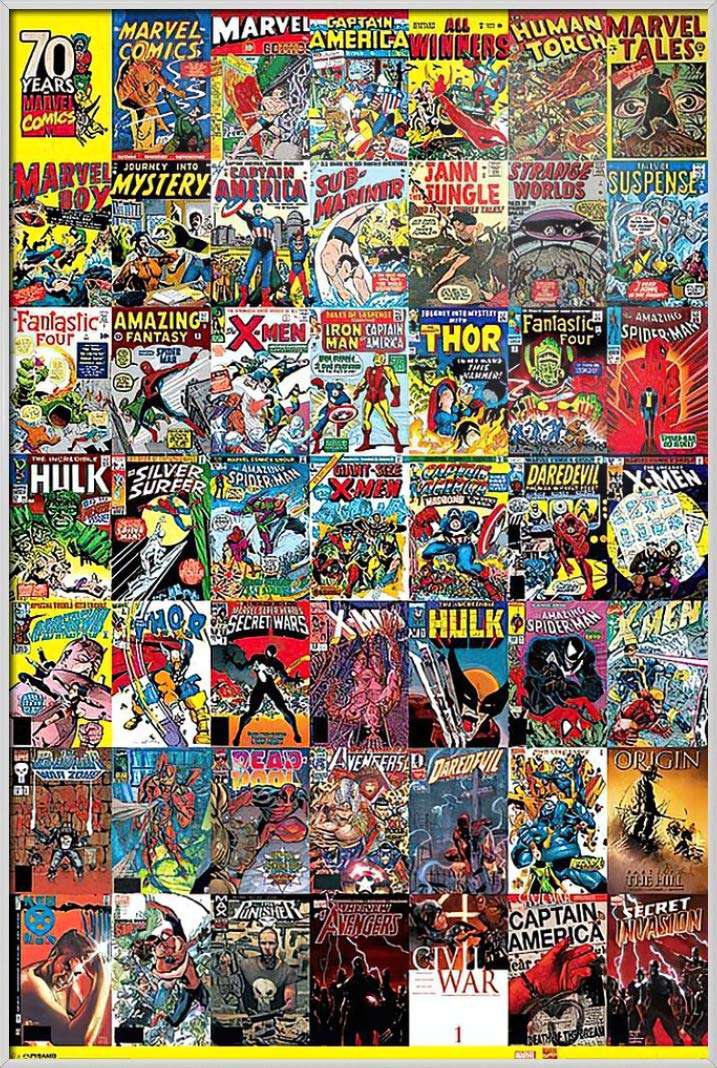 Komiksy Marvela puzzle online ze zdjęcia