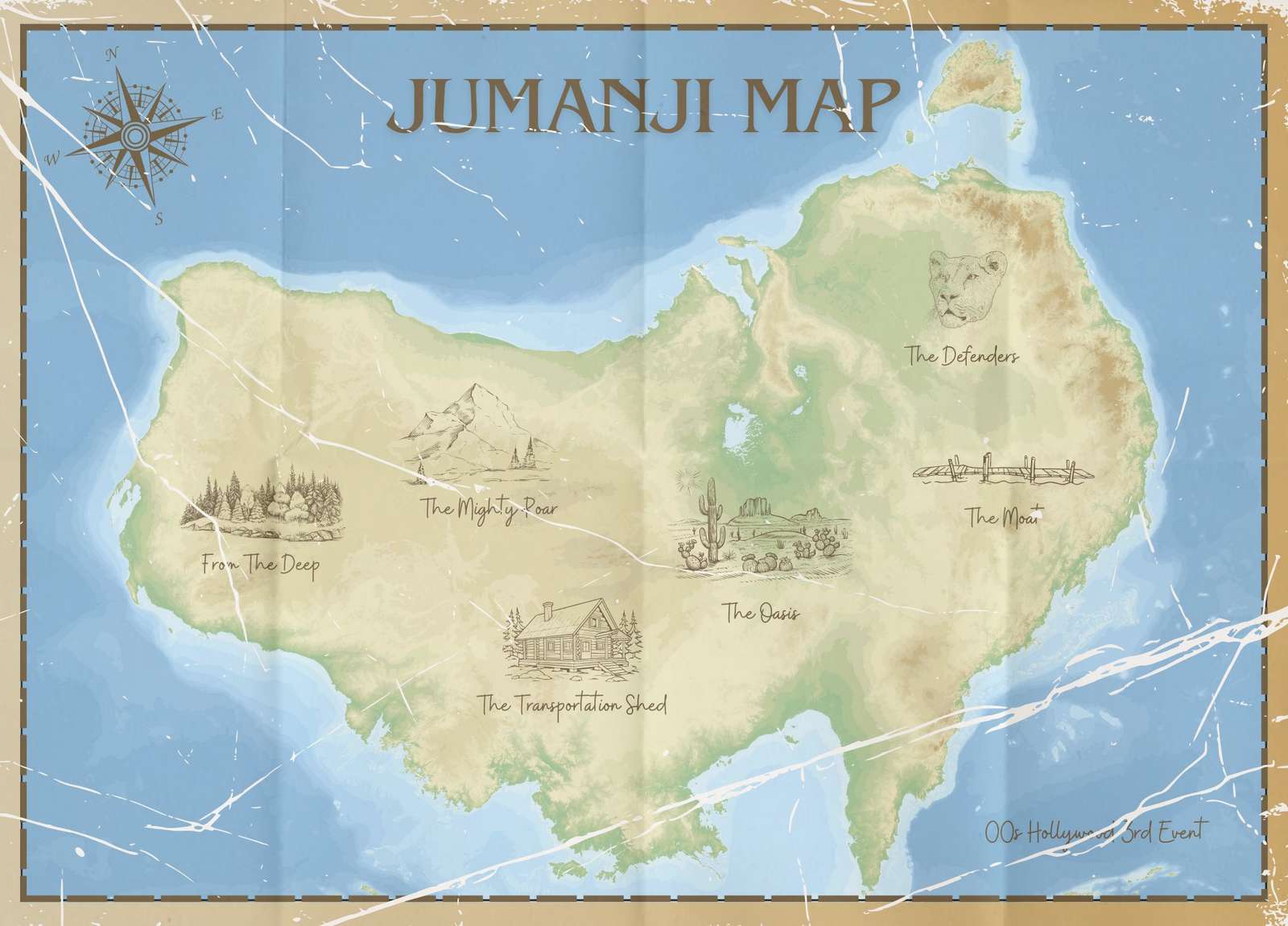 Mapa Jumanji puzzle online ze zdjęcia