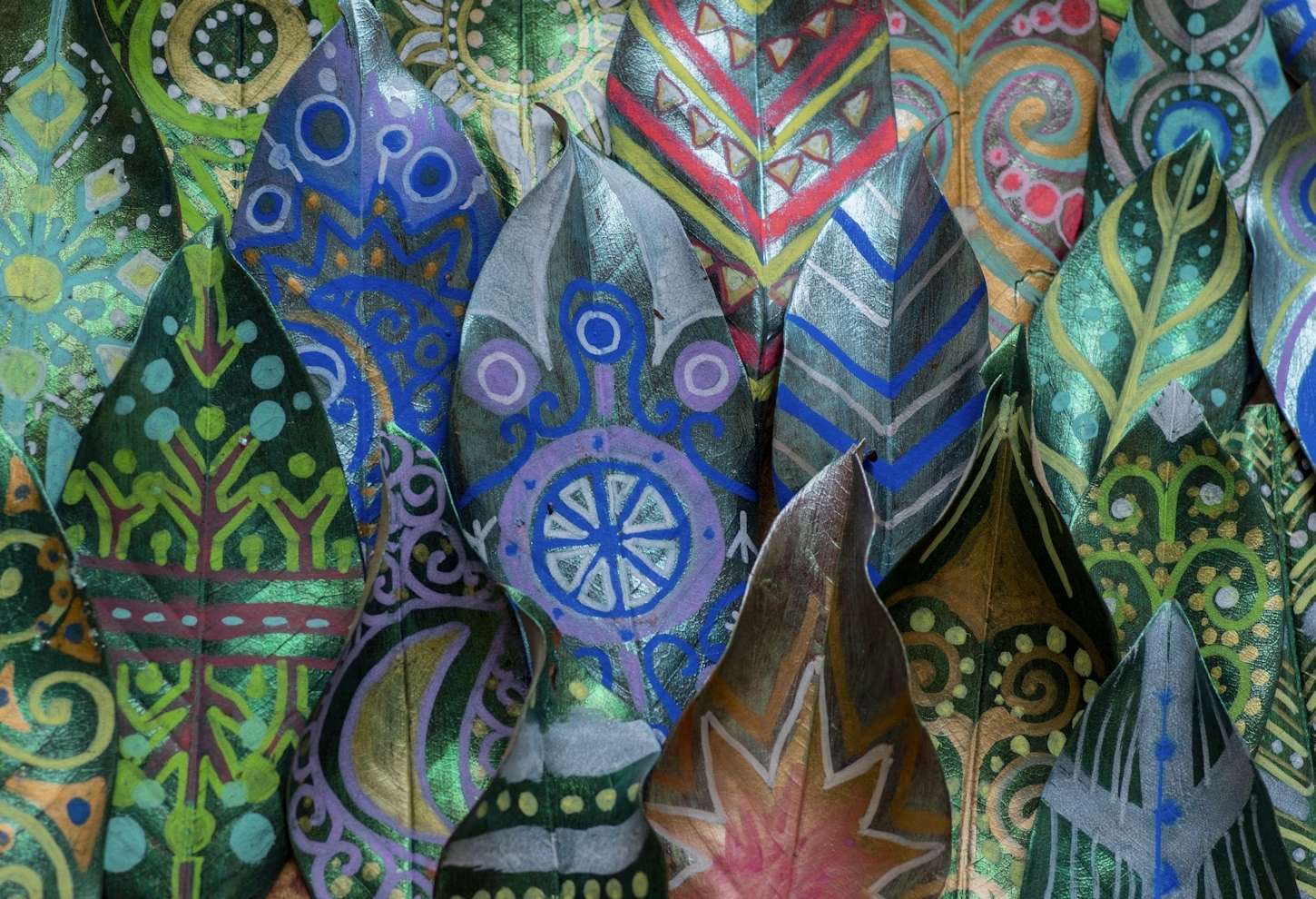 Sztuka kolorowych liści puzzle online