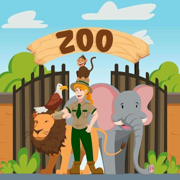 Opiekun zoo puzzle online ze zdjęcia