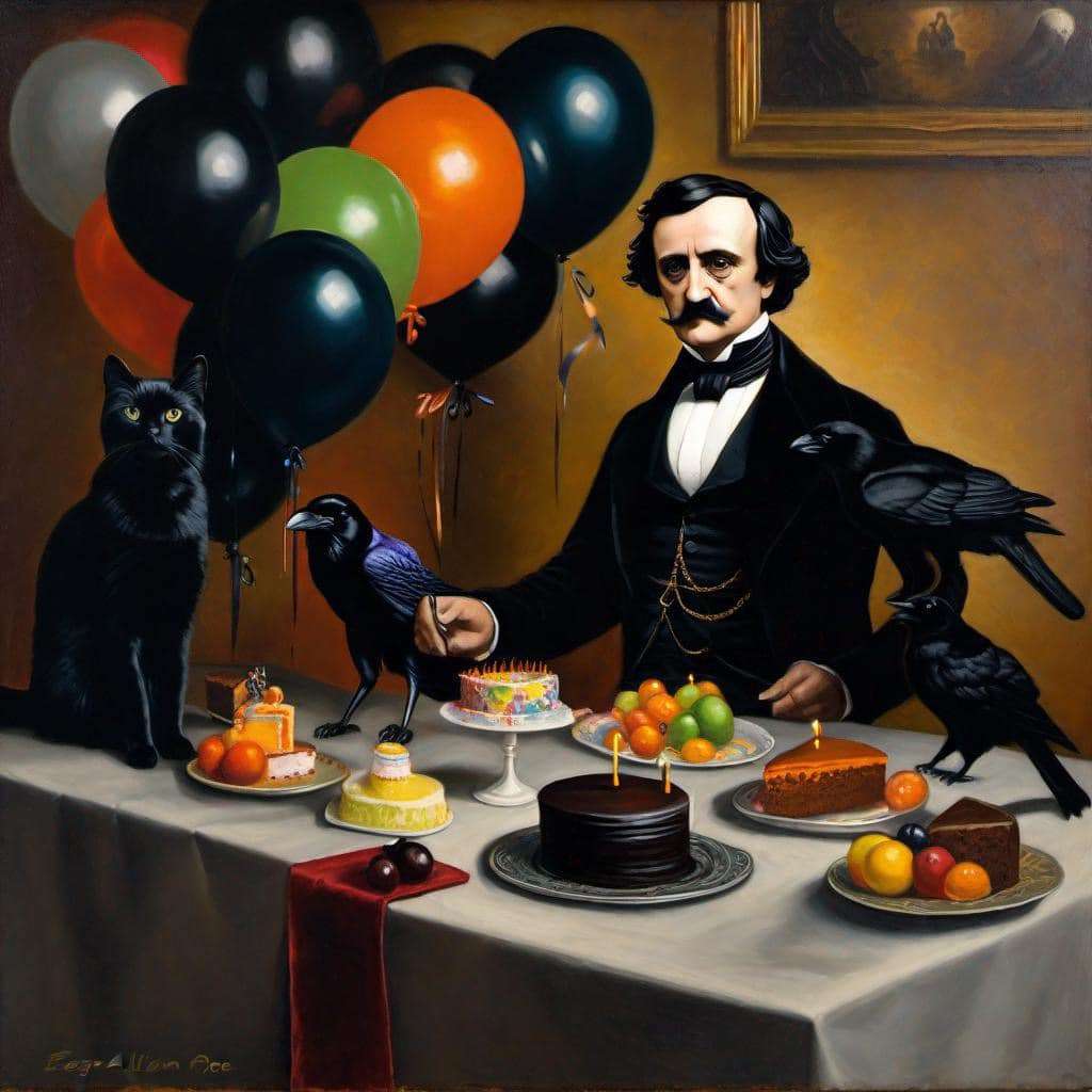 Wszystkiego najlepszego, Edgarze Allanie Poe puzzle online ze zdjęcia