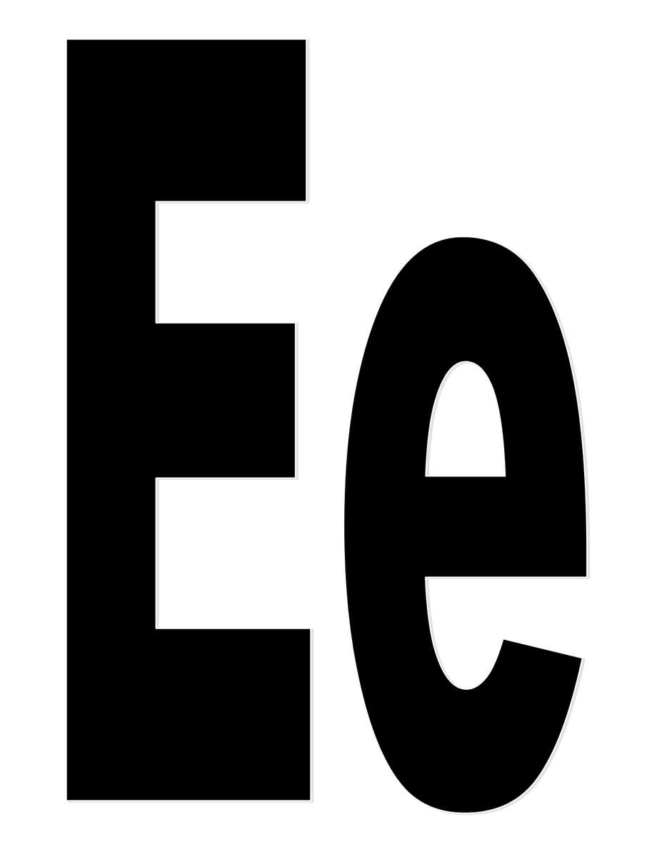Litera E puzzle online ze zdjęcia