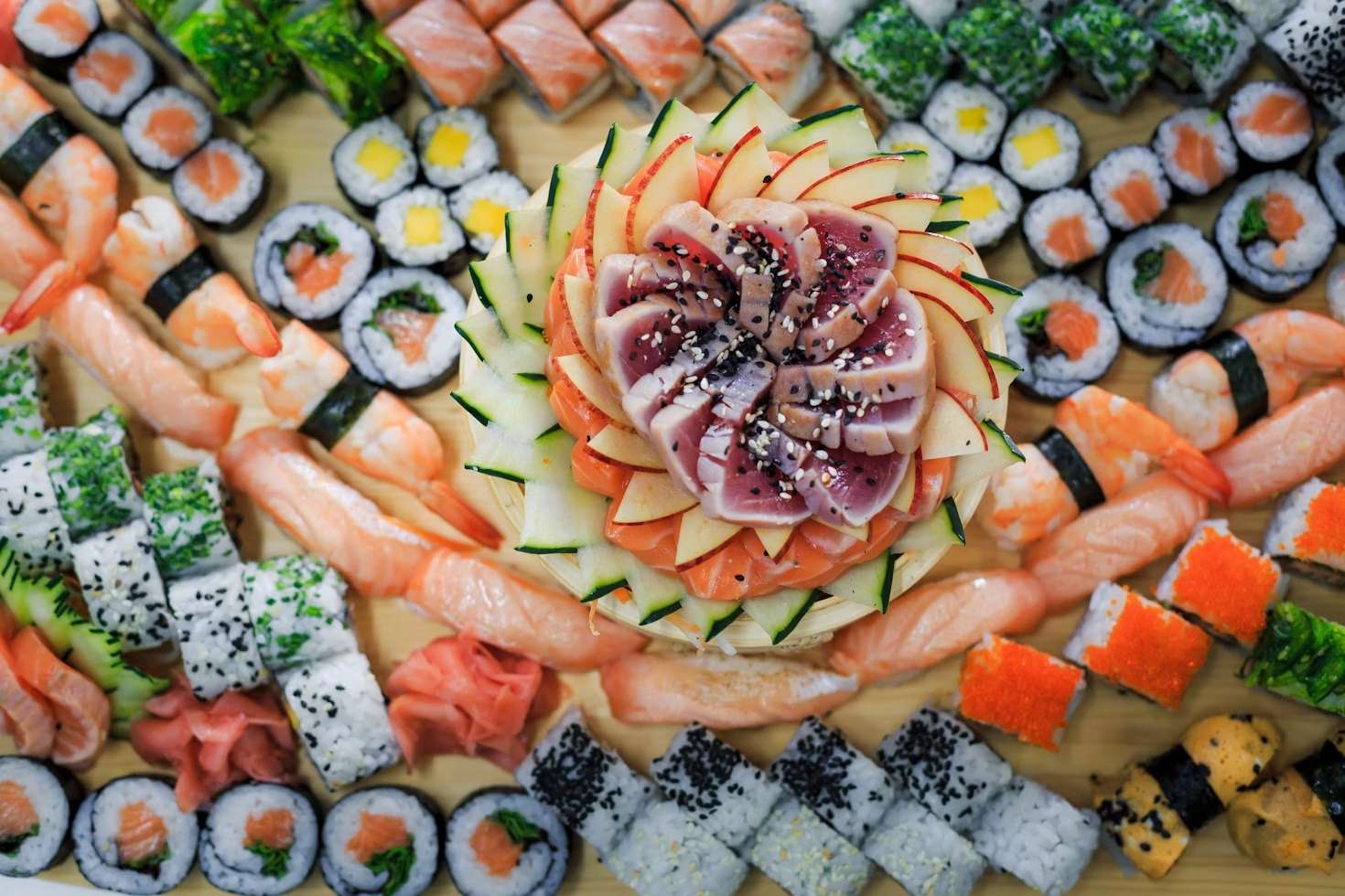 Bar bankietowy sushi puzzle online ze zdjęcia