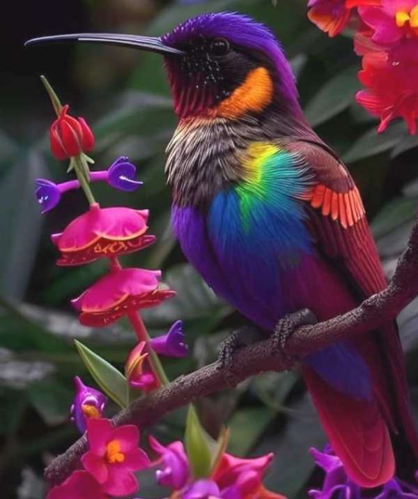 Kolorowy ptak puzzle online ze zdjęcia