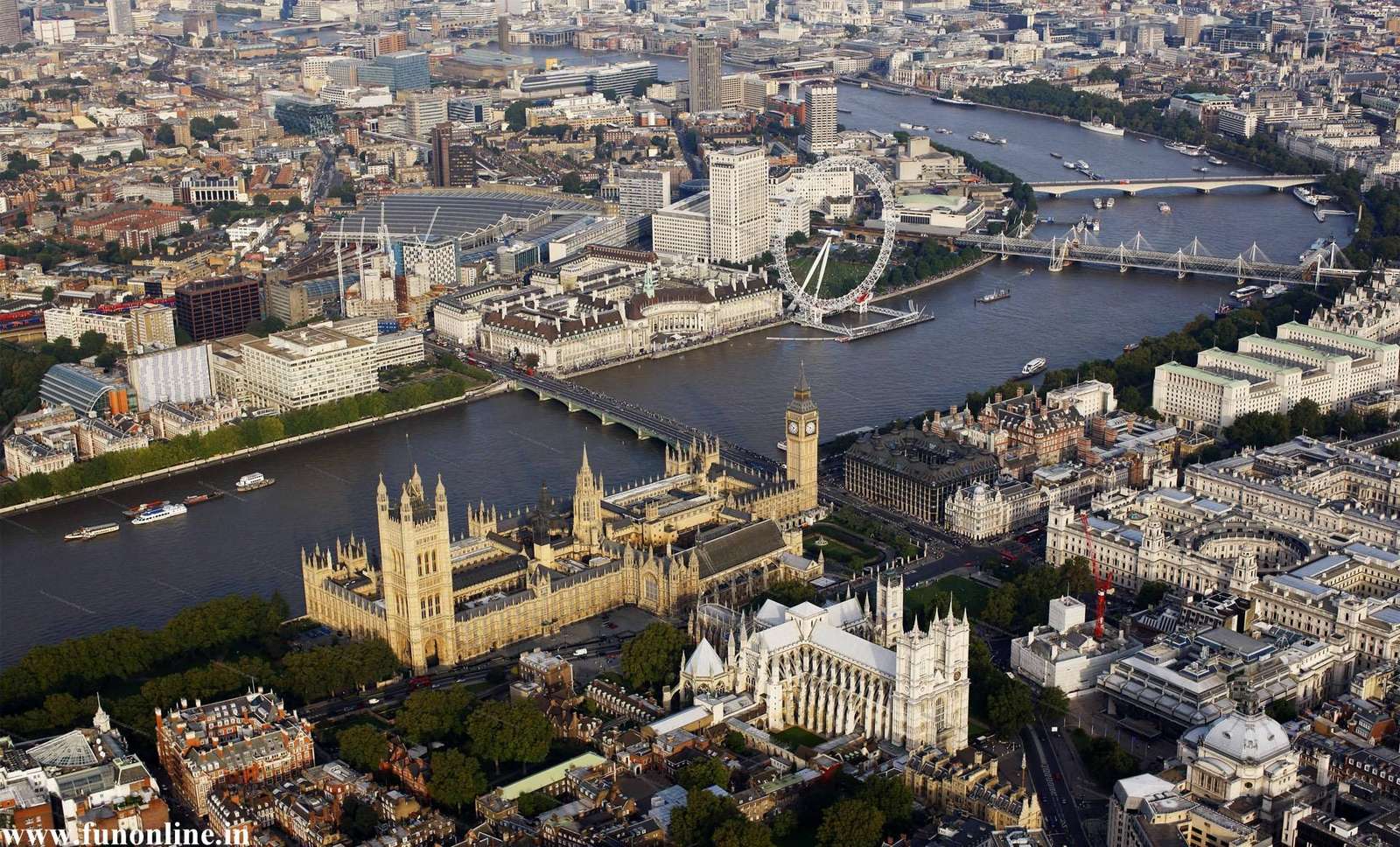Widok z lotu ptaka Londynu puzzle online