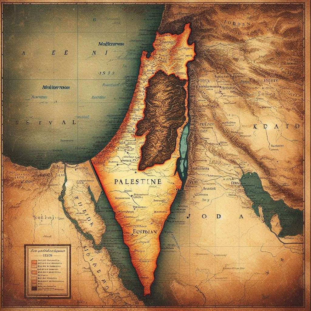mapa Palestyny puzzle online