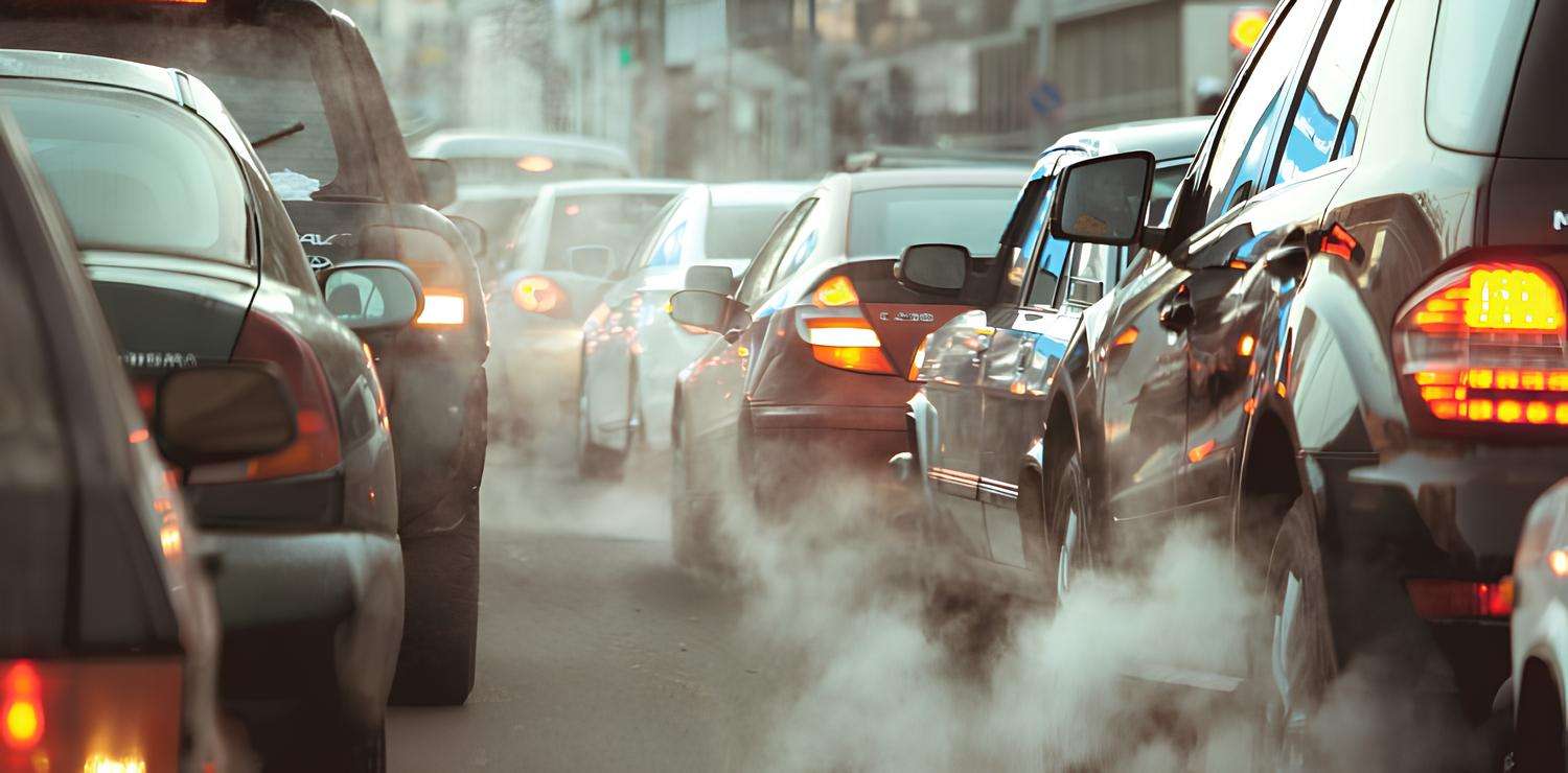 Pencemaran udara berupa asap kendaraan puzzle online ze zdjęcia