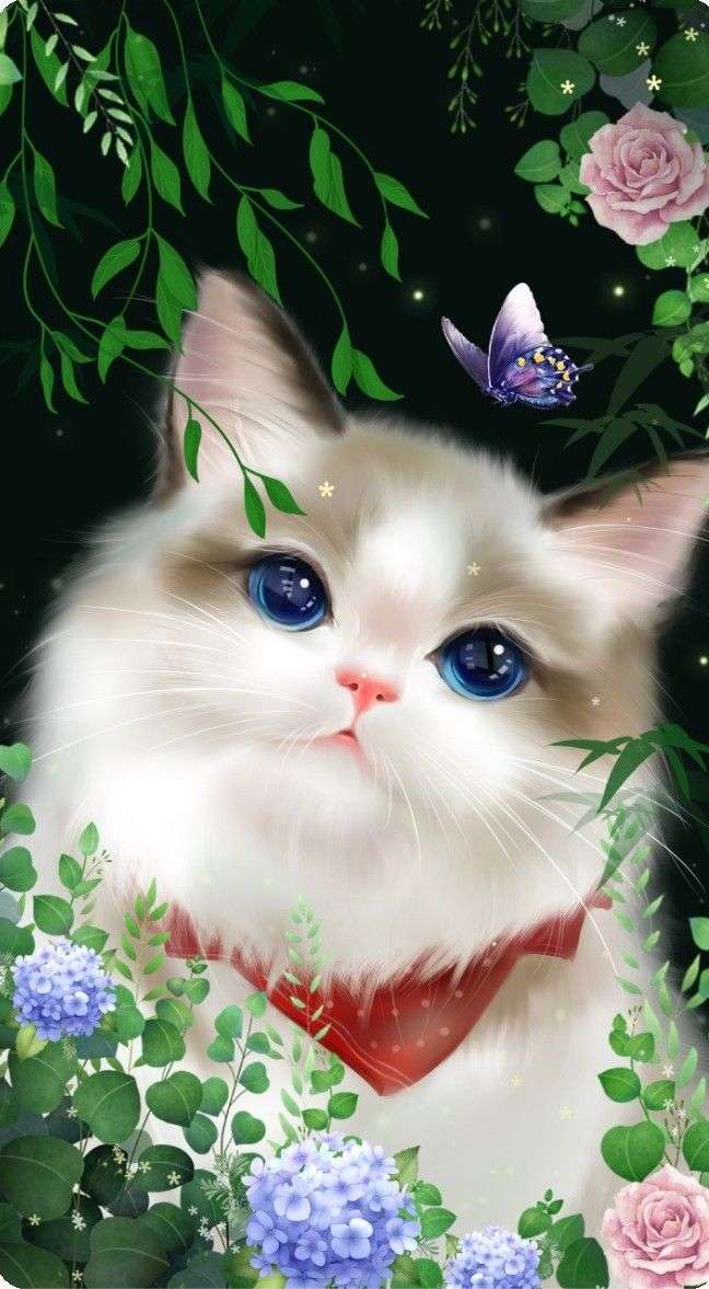 Słodki kotek puzzle online ze zdjęcia