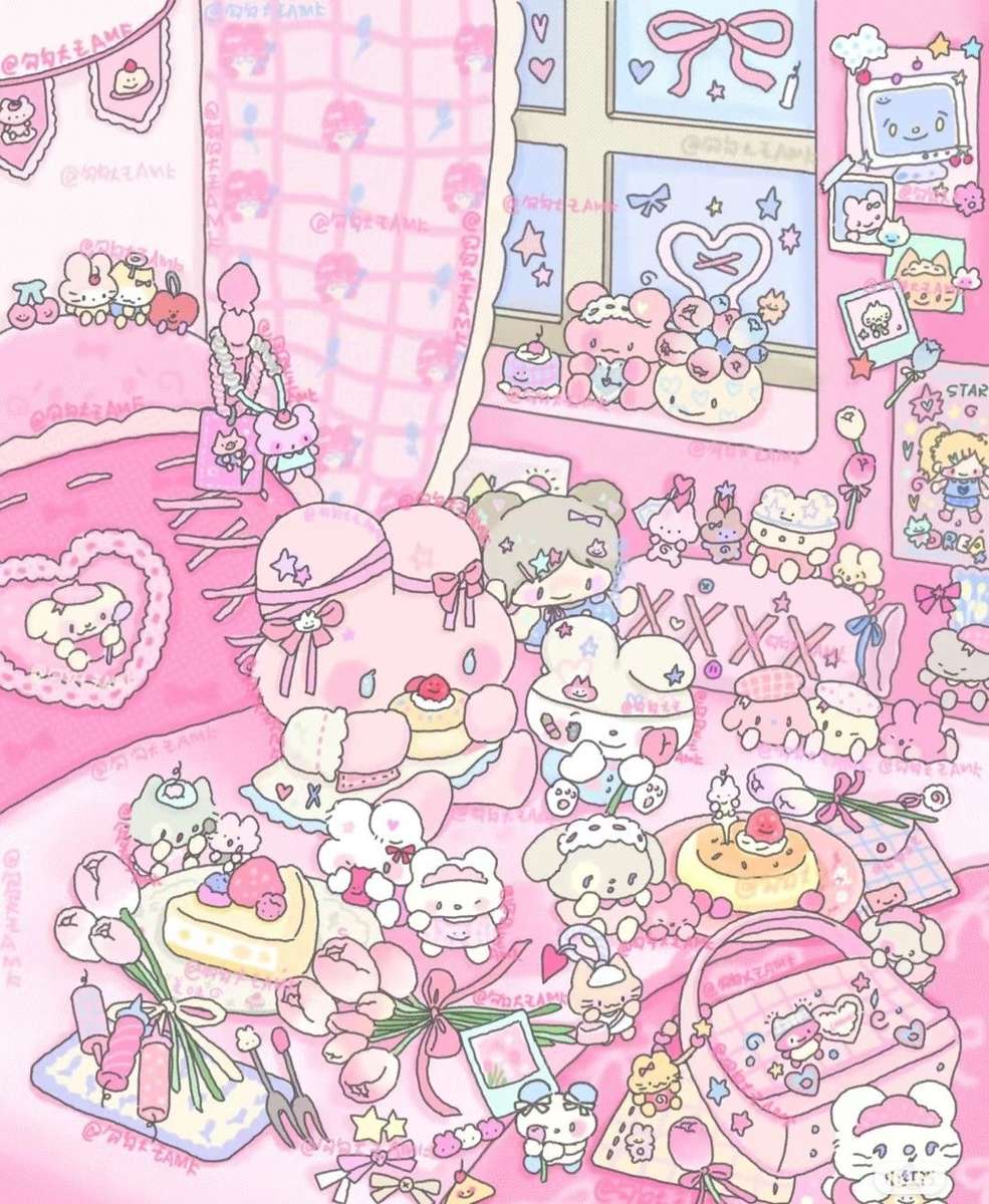 Różowy króliczek puzzle online