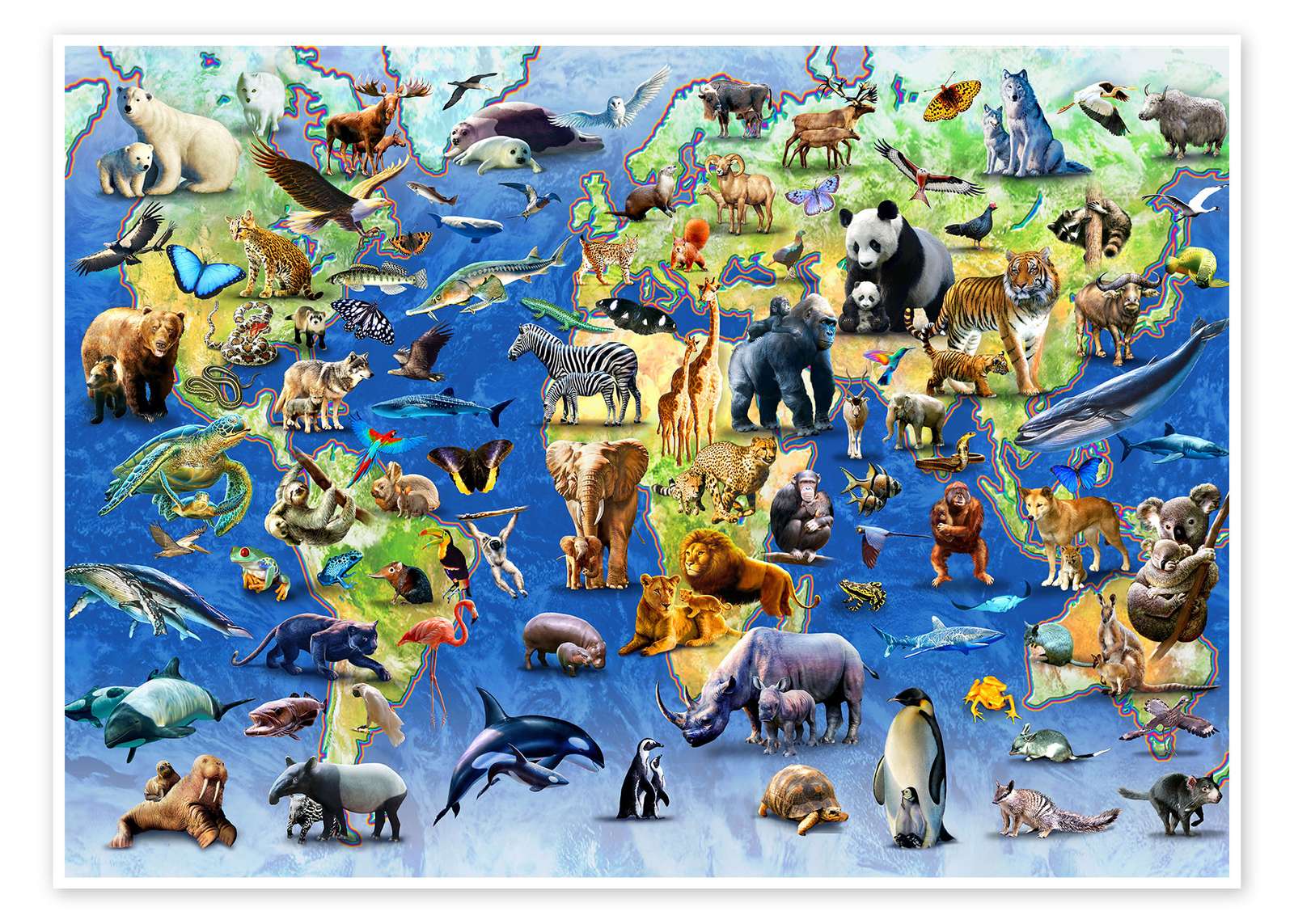 Zagrożone zwierzęta puzzle online ze zdjęcia