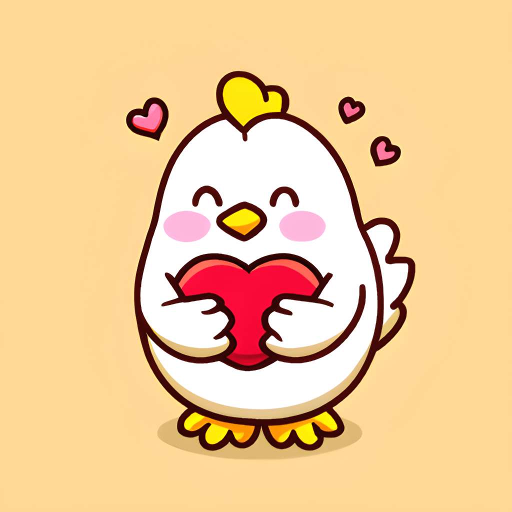 słodki kurczak puzzle online ze zdjęcia