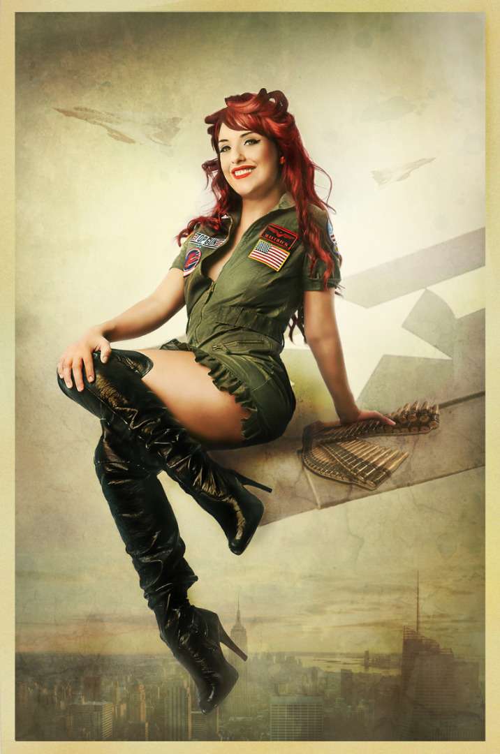 Pinupowy pilot puzzle online