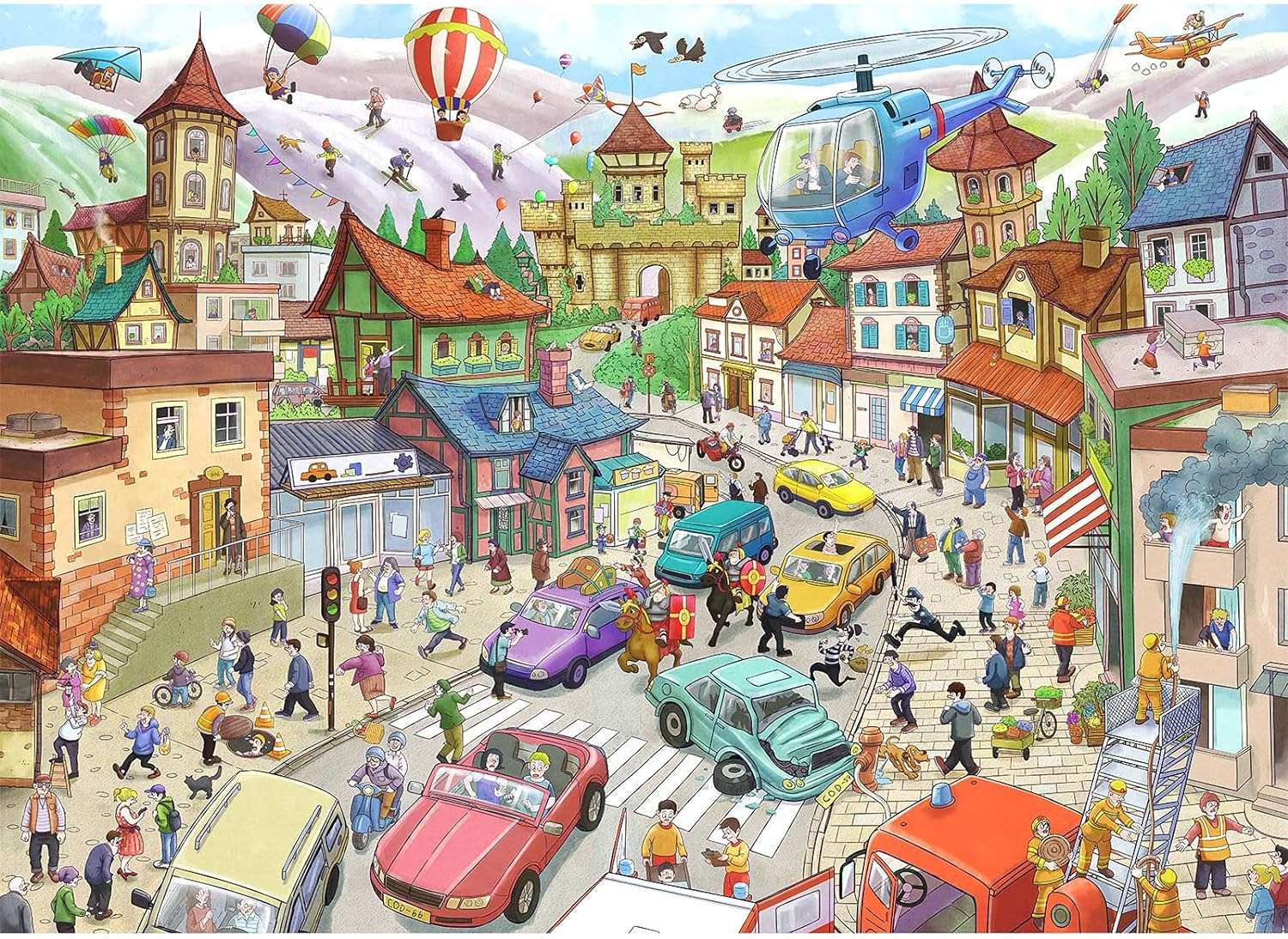 Szalone miasto samochodów puzzle online ze zdjęcia