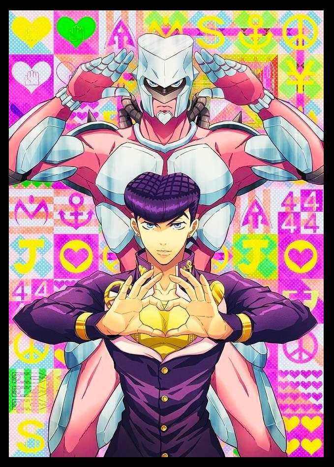 Kolorowa ilustracja Josuke „Szalony diament”. puzzle online