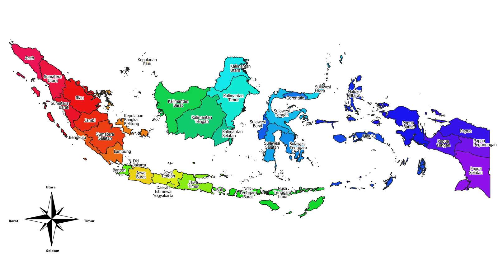 peta indonezja puzzle online
