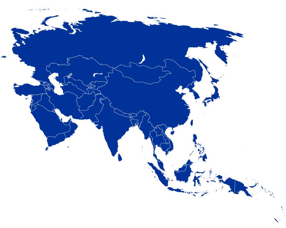Mapa Azji puzzle online